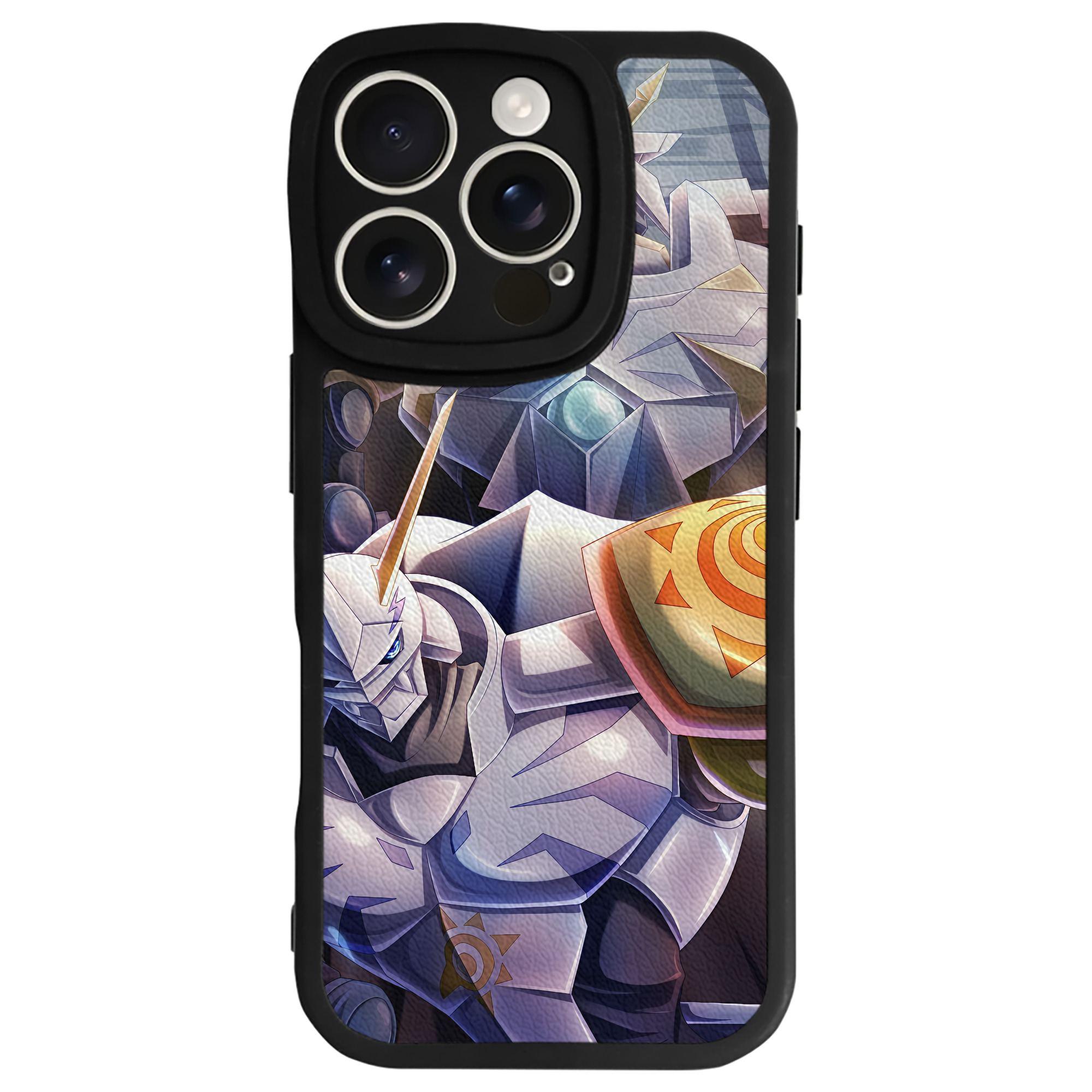 （画像用） Digimon デジタルモンスター/デジモン 【iPhone 16シリーズ対応】シリコンスマホケース（レザー調） 材質：シリコン